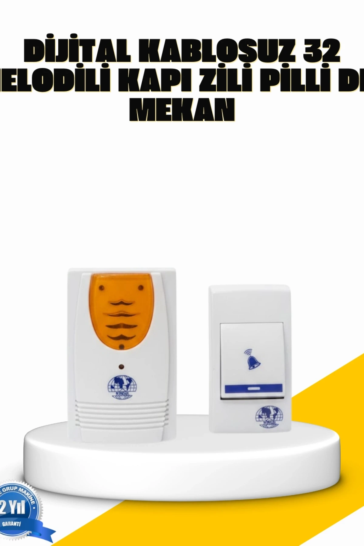 32 Melodili Kablosuz Kapı Zili – Kolay Kurulumlu Ev ve Ofis Tipi