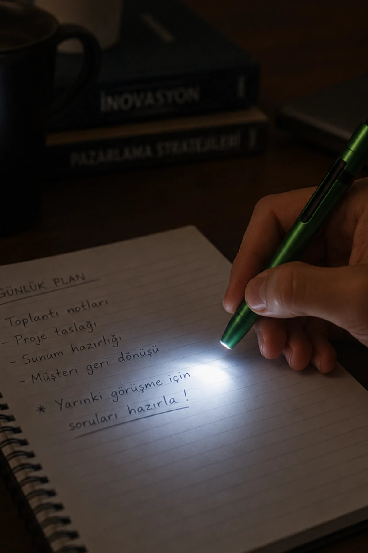 LED Kalem Fener – Pilli, Klipsli ve Taşınabilir Kompakt Aydınlatma