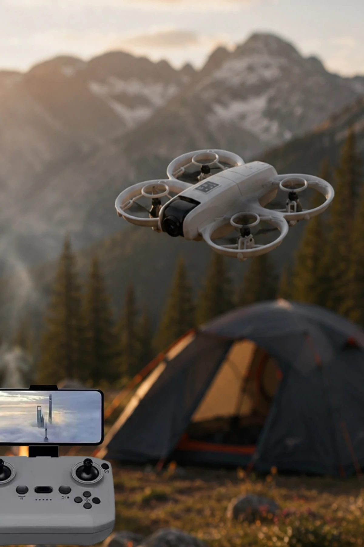 Kameralı Mini Drone – Headless Mod, Engel Algılama ve LED Işıklı