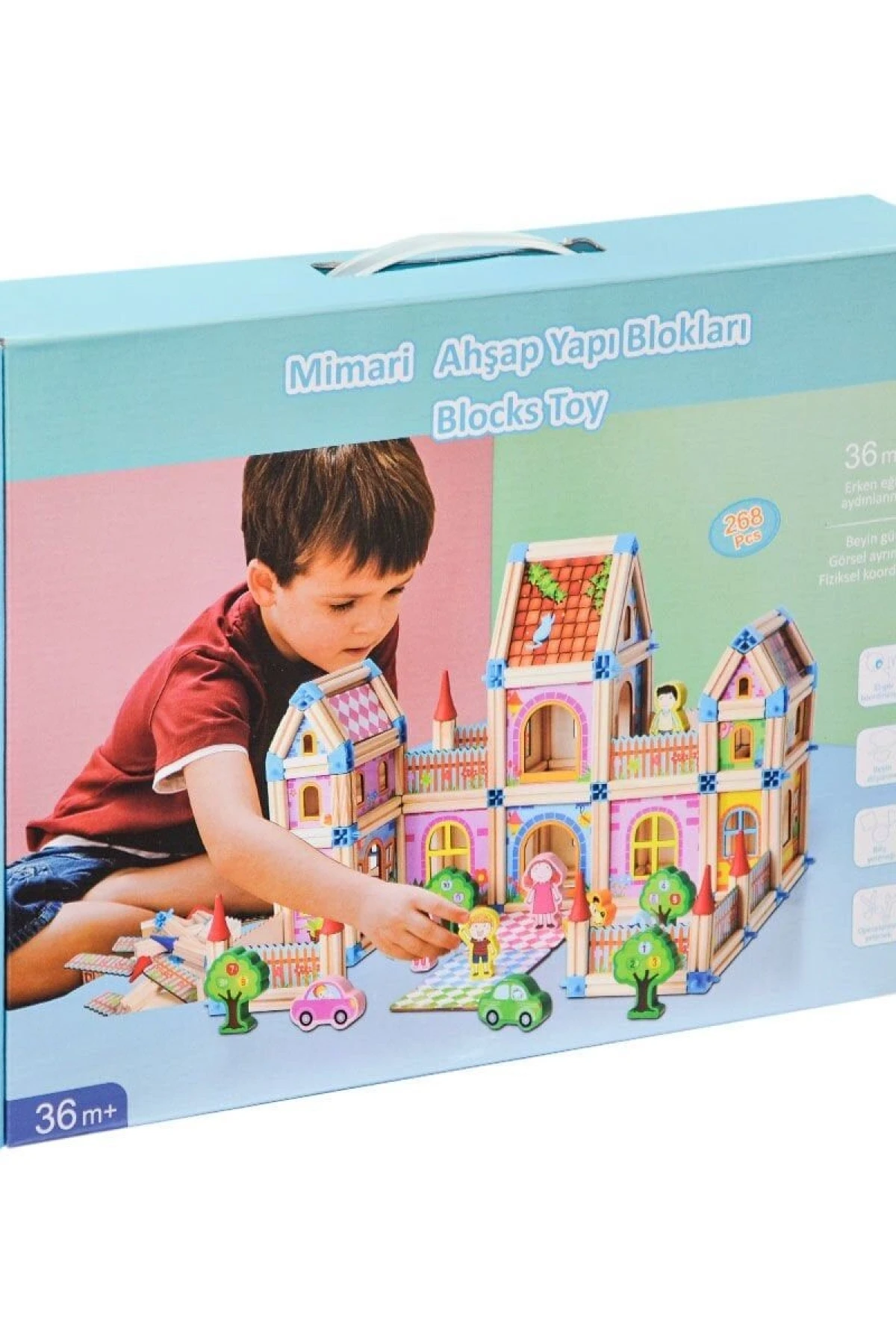 KZL-2102103 Ahşap Mimari Yapı Blokları  268 Parça