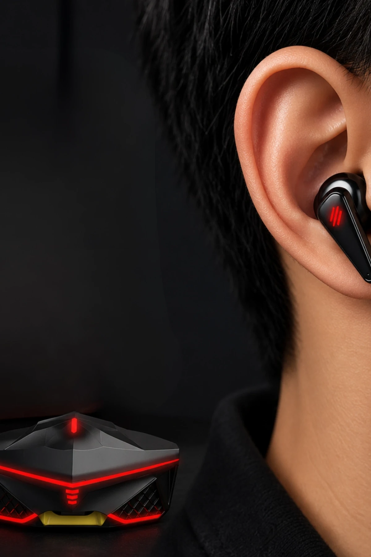LED Işıklı Bluetooth Oyuncu Kulaklığı 3D Surround Ses 45 ms Düşük Gecikme Güçlü Bas