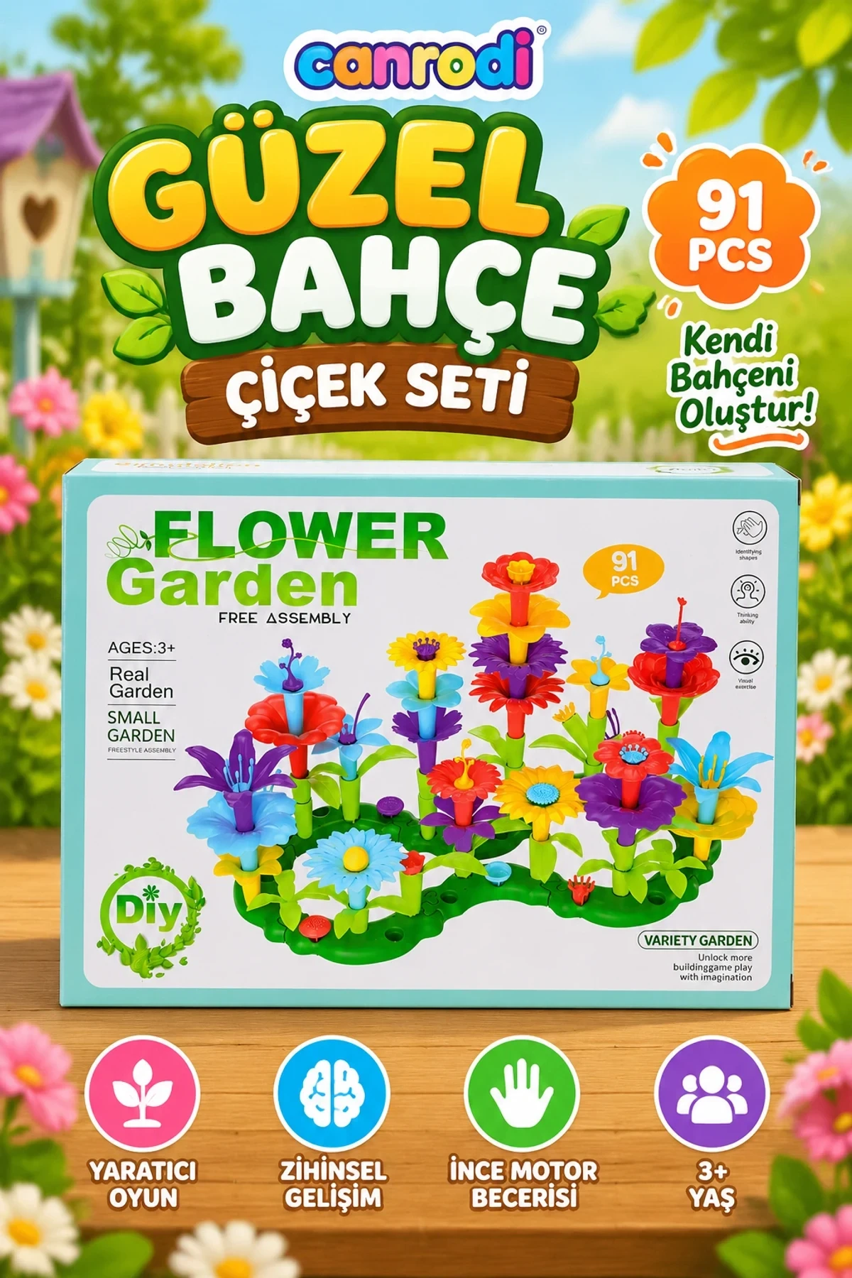 LY004A 91 PCS GÜZEL BAHÇE ÇİÇEK SETİ