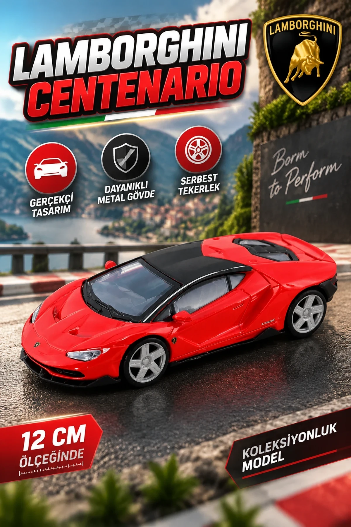 MAY 24208 LAMBORGHİNİ CENTENARİO DİSPLAY 12 CM