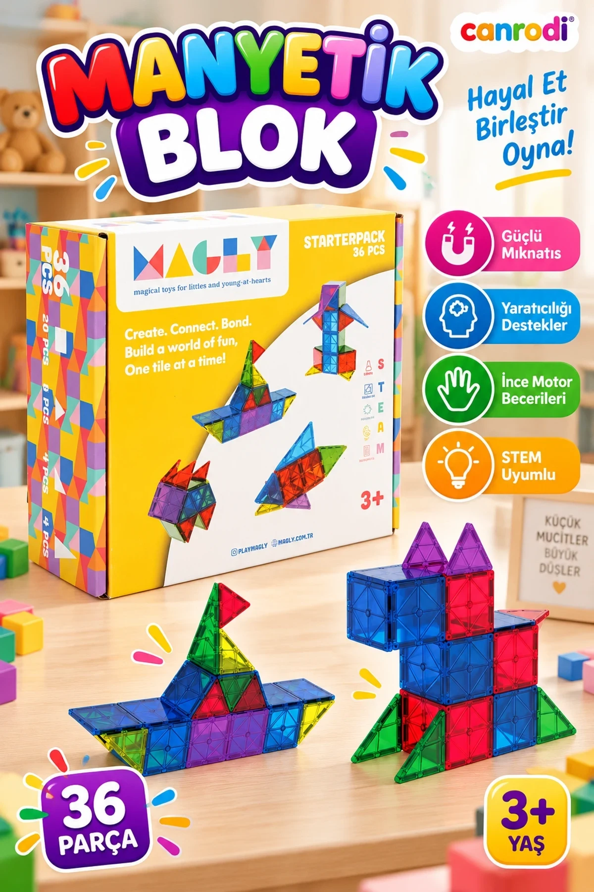 MGL-36 36 PCS MANYETİK BLOK
