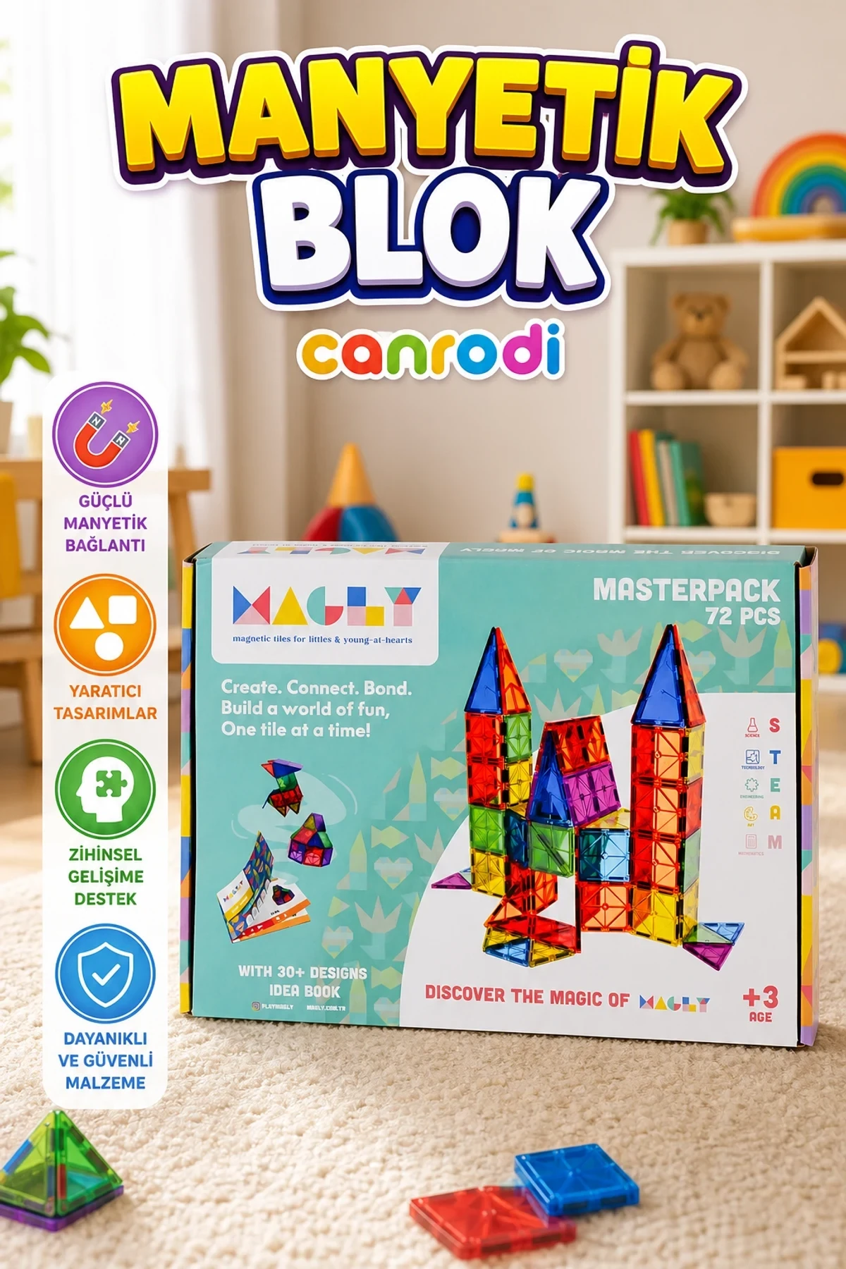 MGL-72 72 PCS MANYETİK BLOK