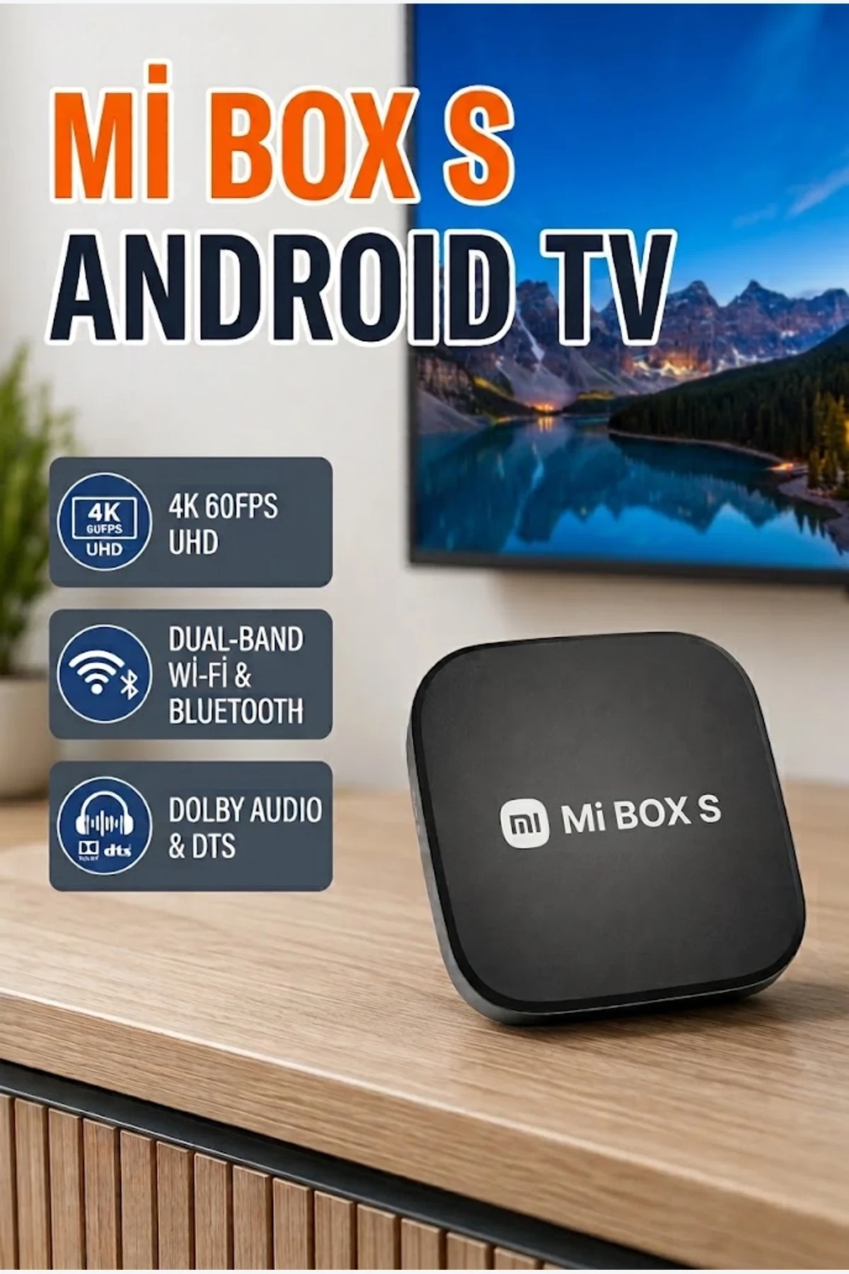 Mi Box S Android TV Box – 4K 60 FPS, Dolby Audio, Wi-Fi ve Bluetooth