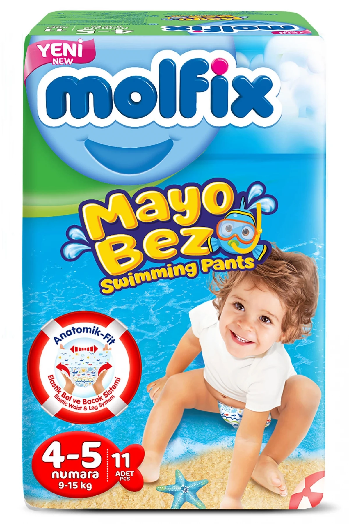 Molfix Mayo Bez 4-5 Beden 9-15 Kg 11 Adet