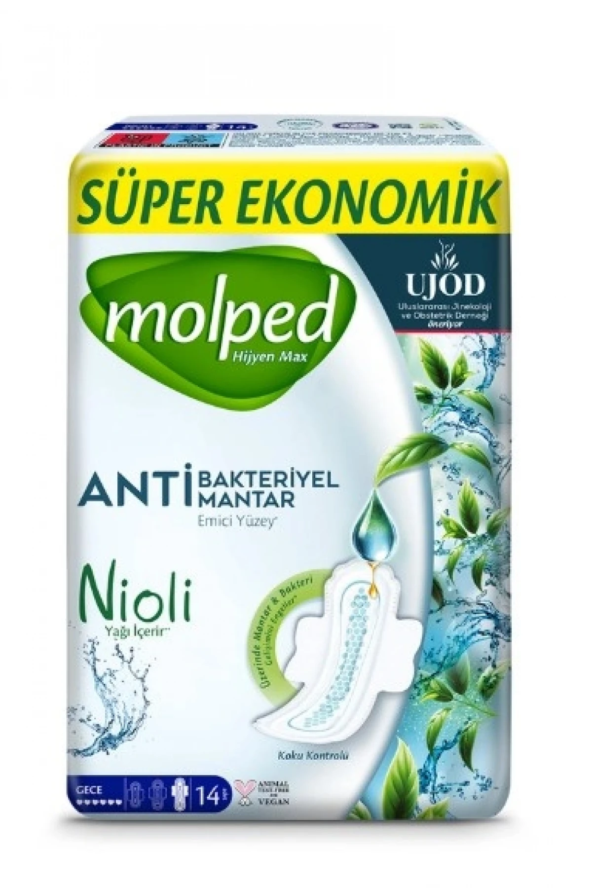 Molped Hijyen Max Süper Eko Gece Ped 14lü