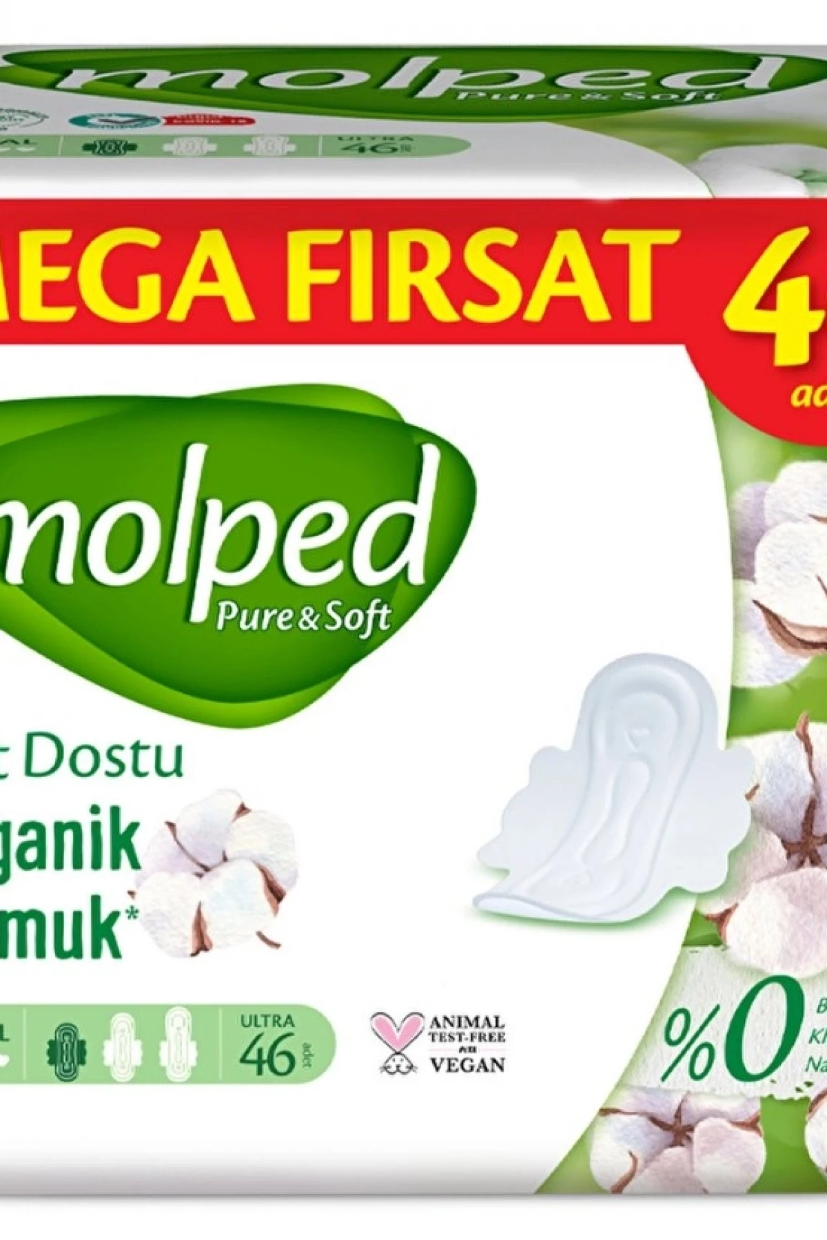 Molped Pure & Soft Mega Normal Hijyenik Ped 46lı