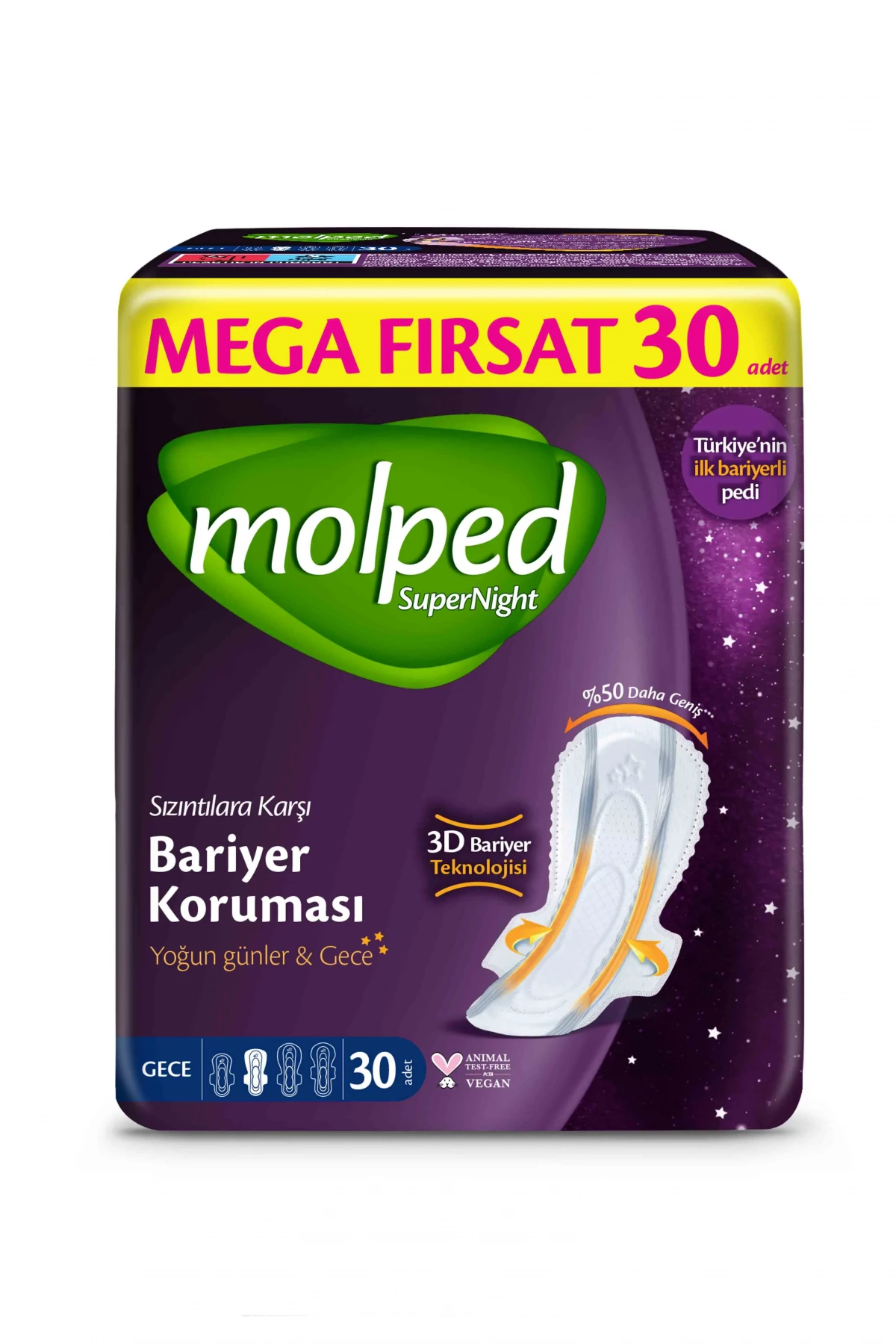 Molped Süpernight Gece Mega Ped 30 Adet