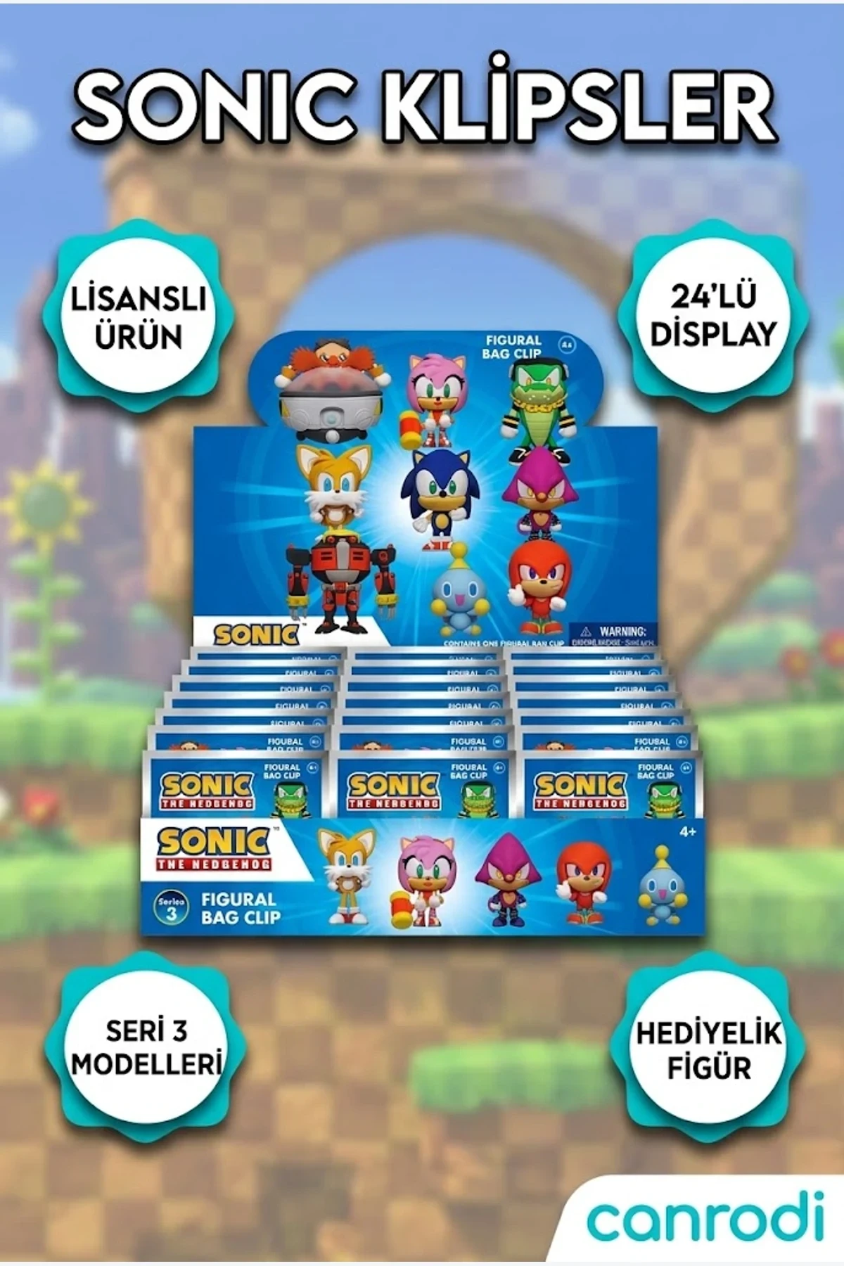 MONO 36025 MONOGRAM SONİC KLİPSLİ FİGÜR SERİ 3 24LÜ DİSPLAY