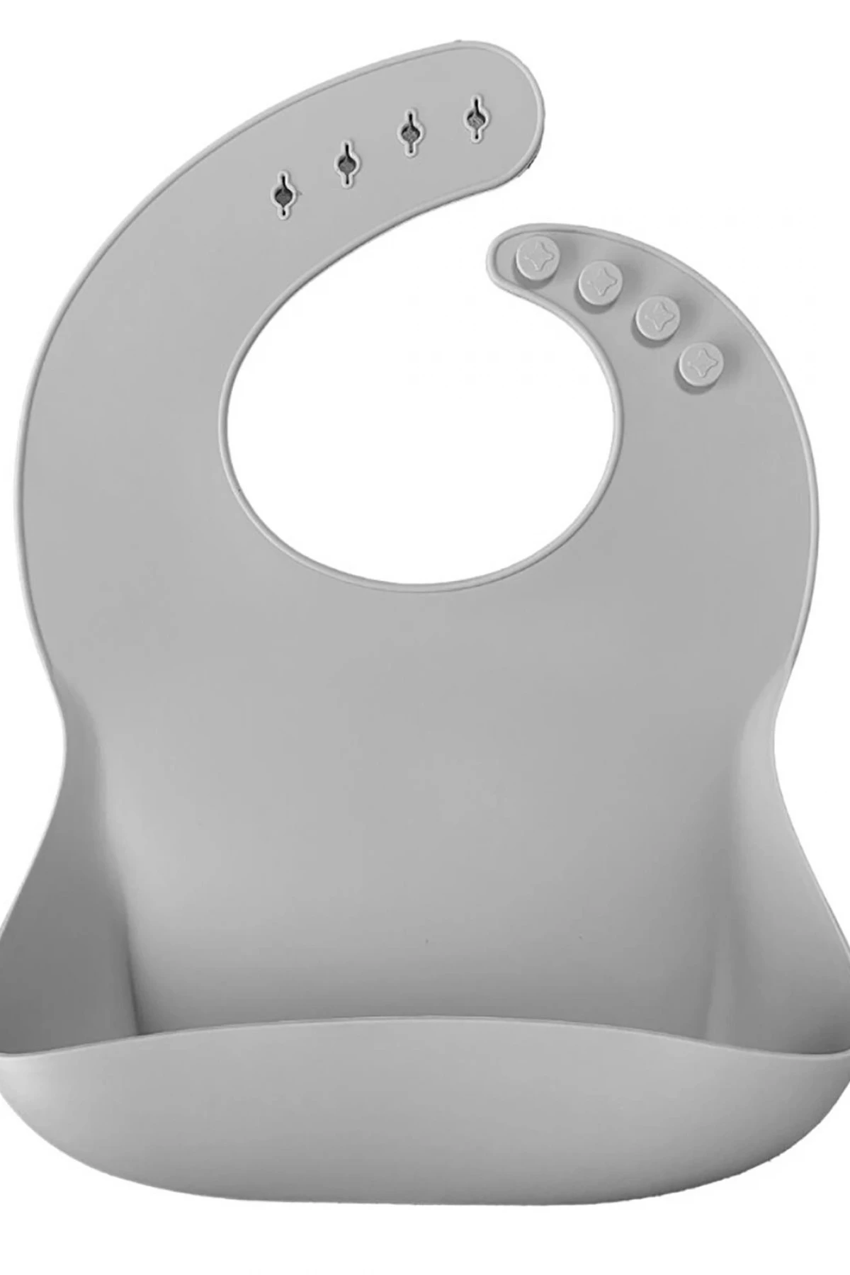 Oioi Basics Silikon Mama Önlüğü Powder Grey