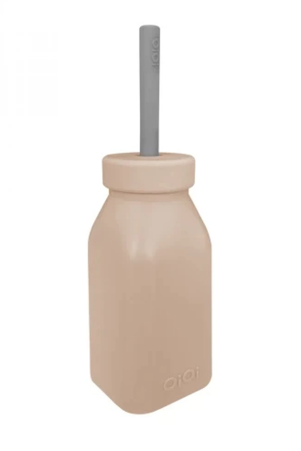 Oioi Şişe + Pipet 200 Ml Bubble Beige / Powder Grey
