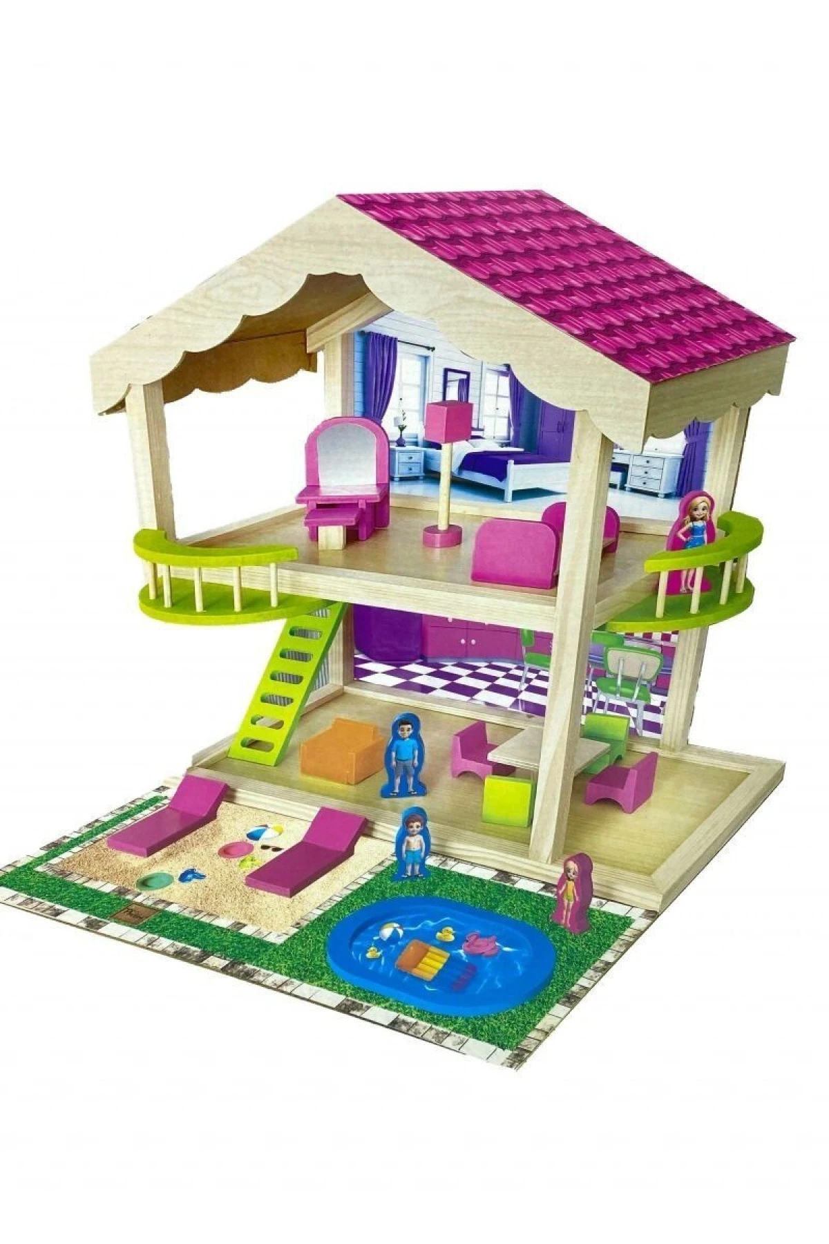 ONY-414 KUTUDA AHŞAP VİLLA SETİ