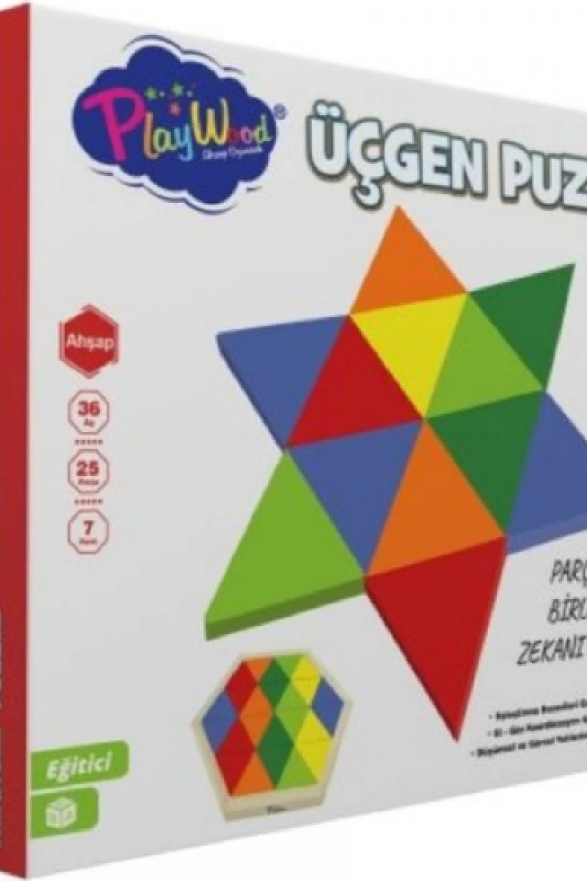 Playwood Ahşap Üçgen Puzzle 24 Parça 395