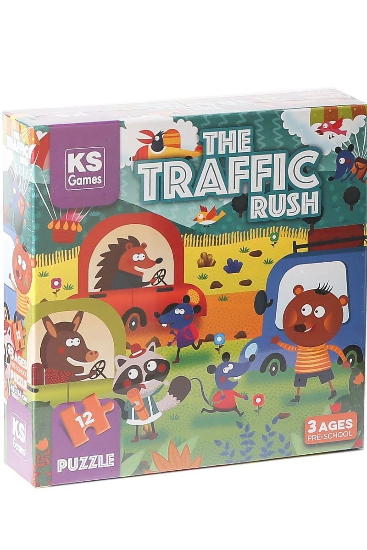 PRS 32702 The Traffic Rush Pre School Puzzle 12 Parça