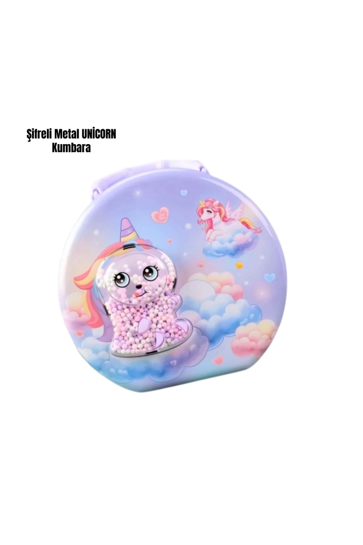Ayarlanabilir Şifreli Metal Çocuk Kumbarası – Mor