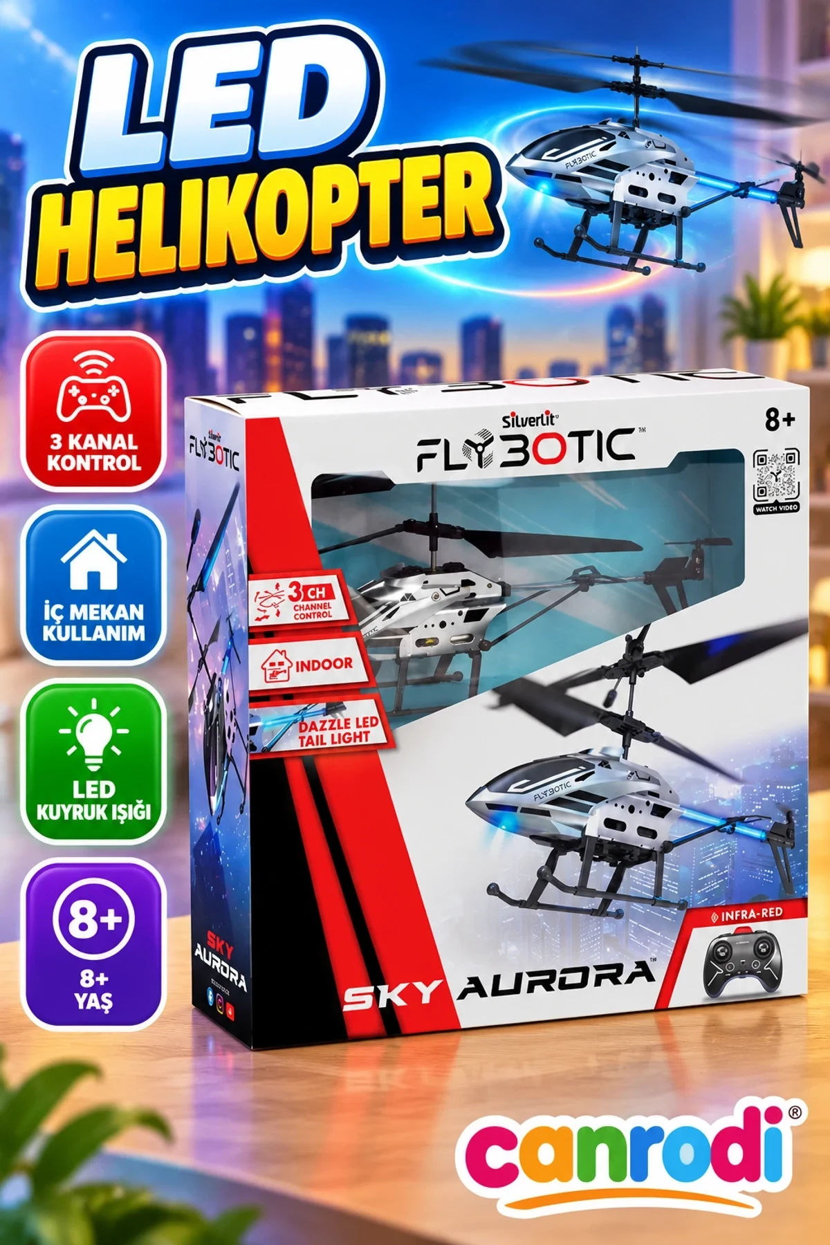 SIL 84568 Sky Aurora Led Light Helikopter