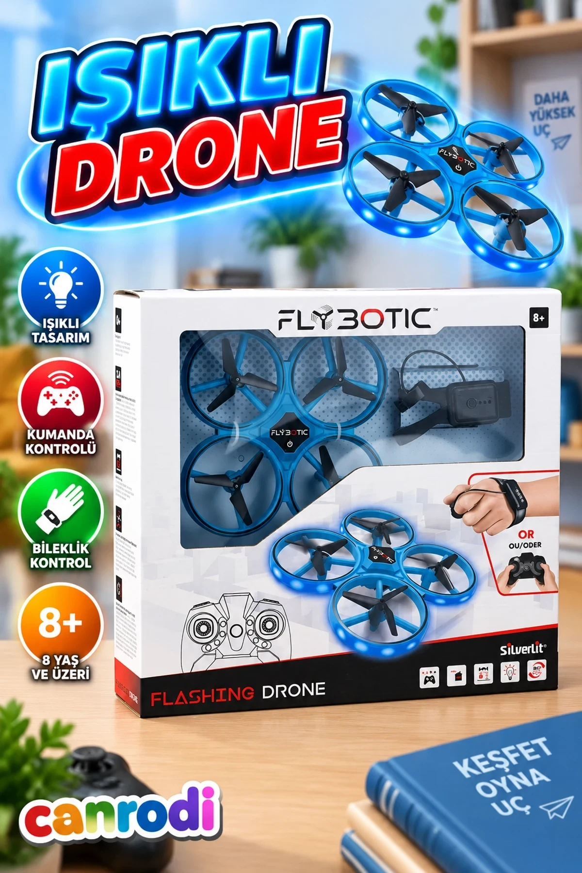 SIL 84600 Silverlit Flashing Drone  -Necotoys