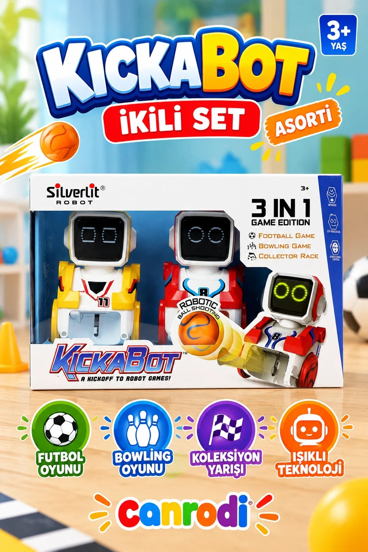 SIL 88549  Kickabot İkili Set Asorti