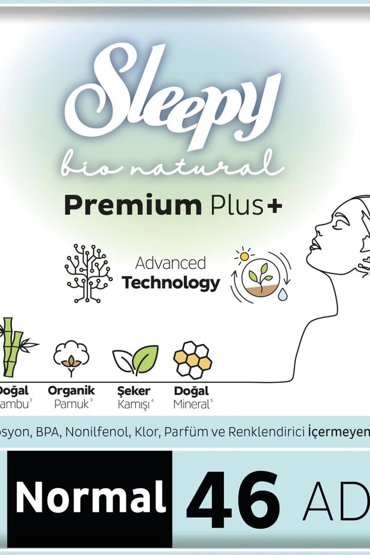 Sleepy Bio Natural Premium Plus Mega Normal Ped 46 Adet
