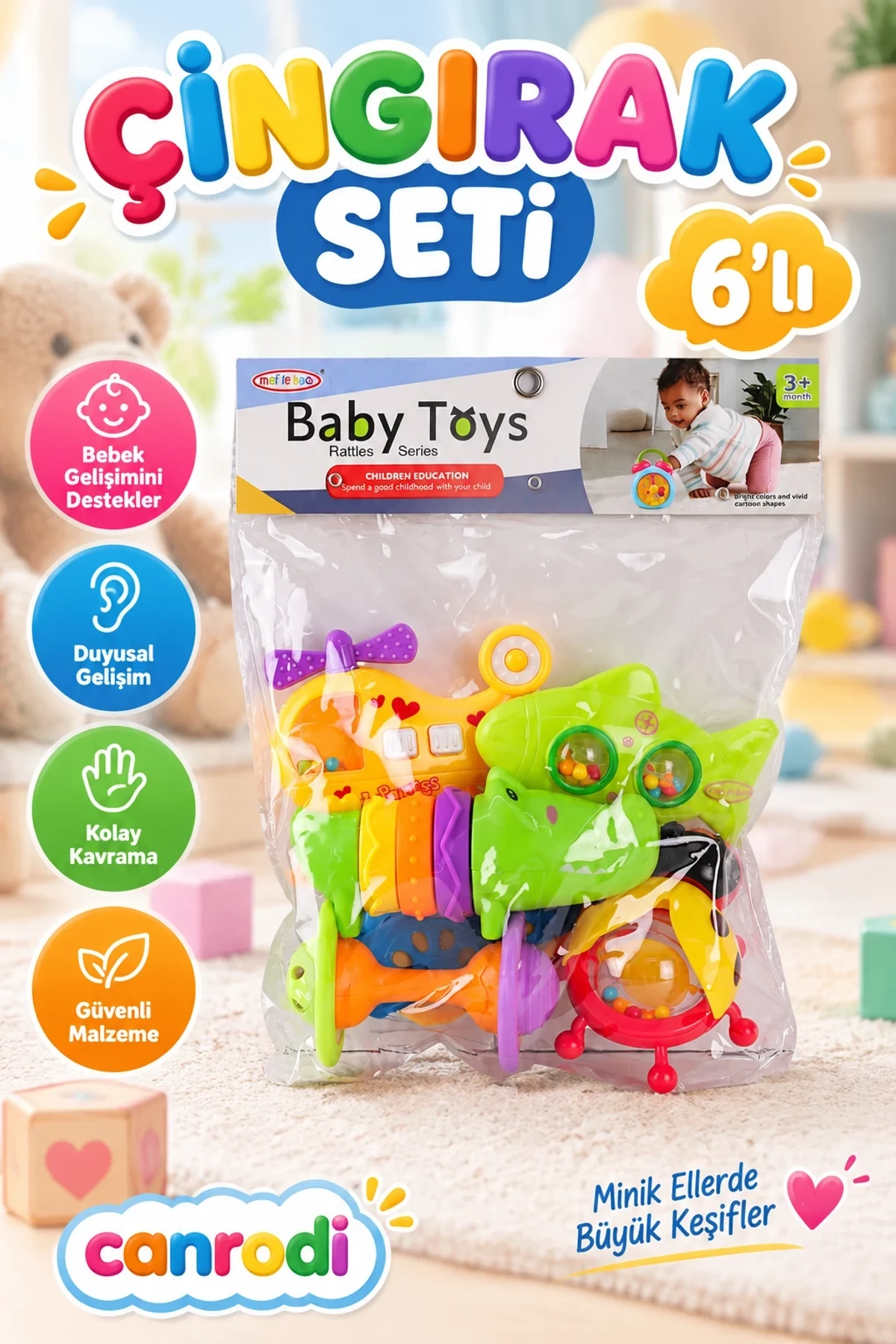 TG8422-7 POŞETLİ 6LI ÇINGIRAK SETİ
