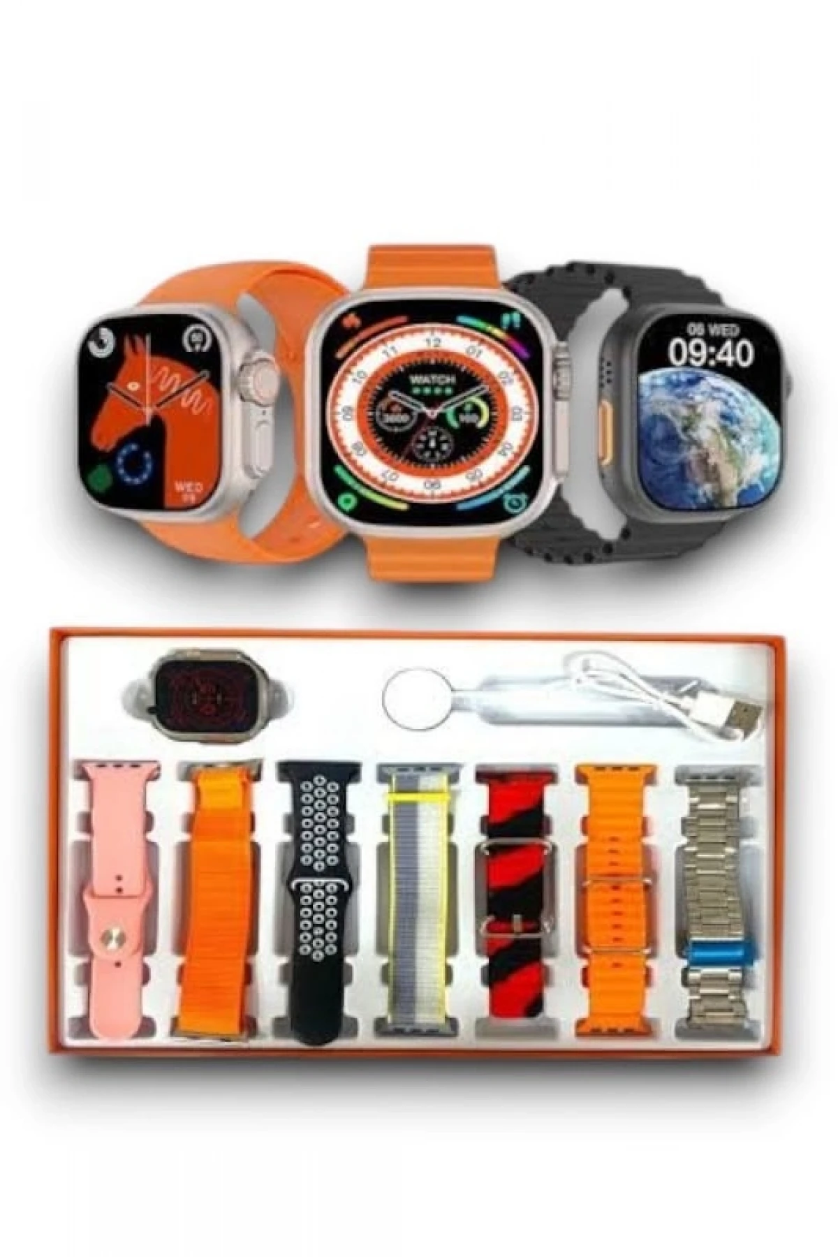 Watch 8 Ultra 7 Kordonlu 2,05 İnç IPS Ekranlı Sesli Görüşme Akıllı Saat