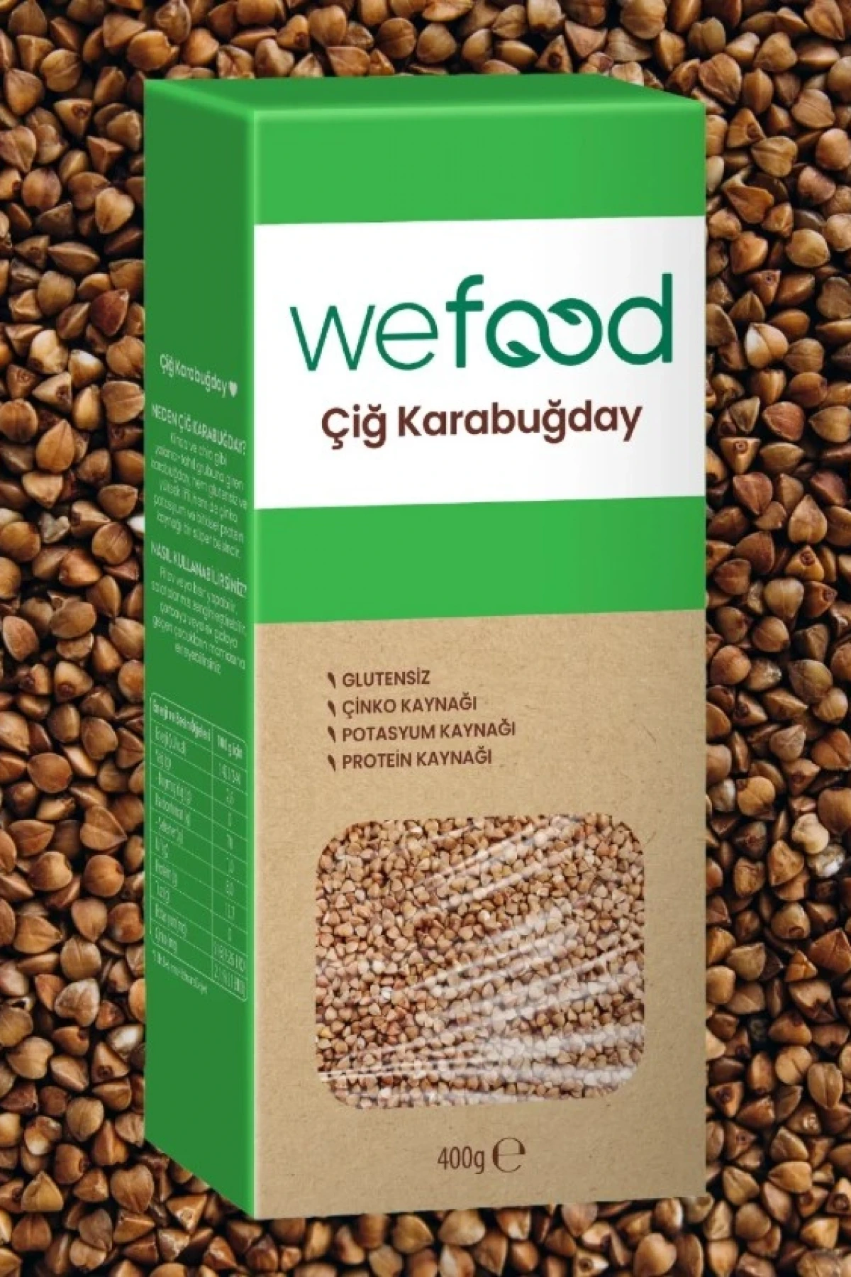 Wefood Glutensiz Çiğ Karabuğday 400 Gr