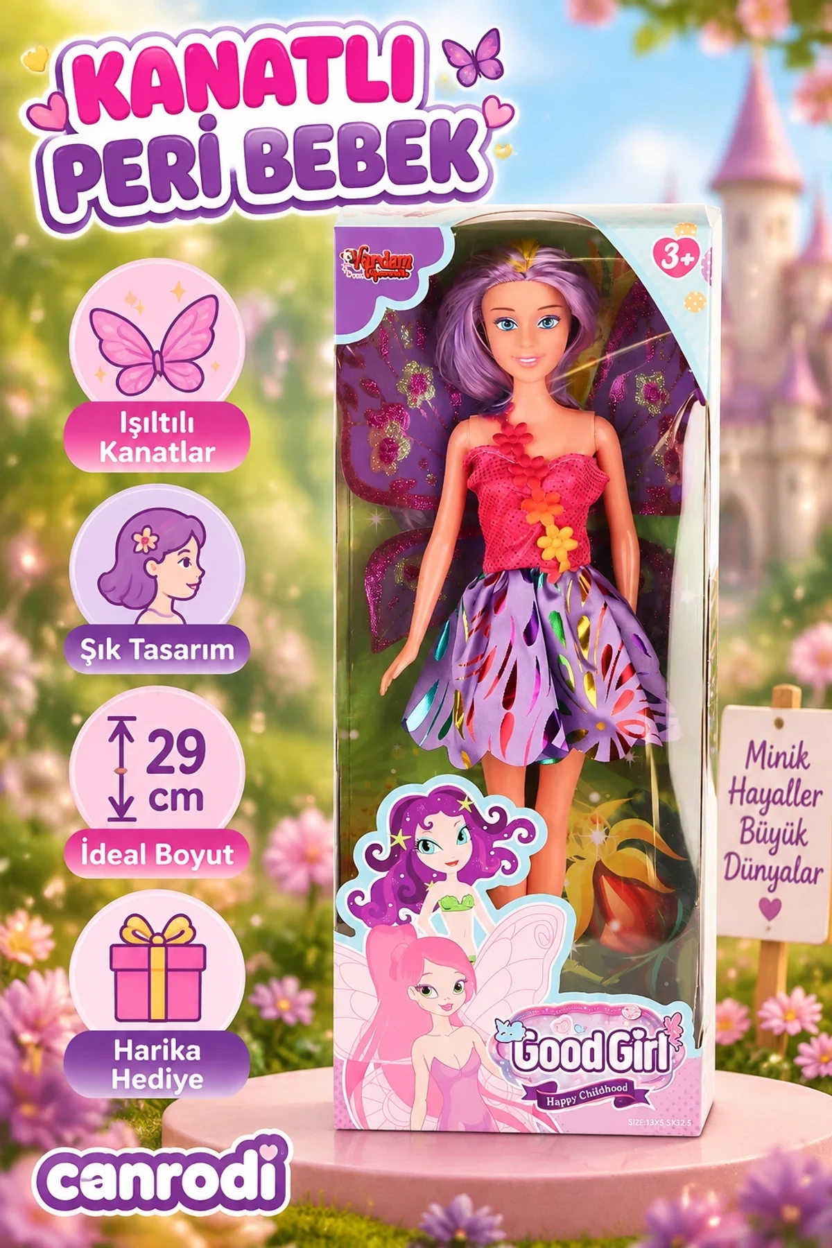WG-115285 Kanatlı Peri Bebek 29 cm -Vardem