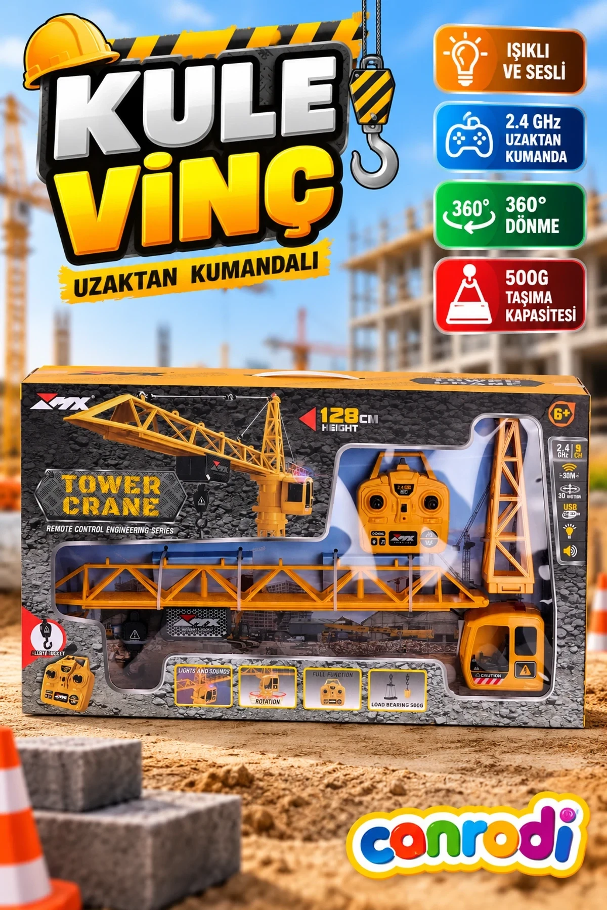 Z681A KUT ŞARJLI KULE VİNÇ