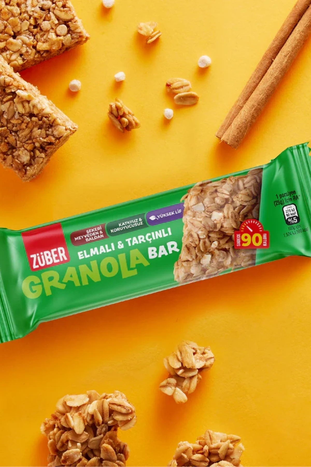 Züber Granola Bar 25 Gr Elmalı Ve Tarçınlı