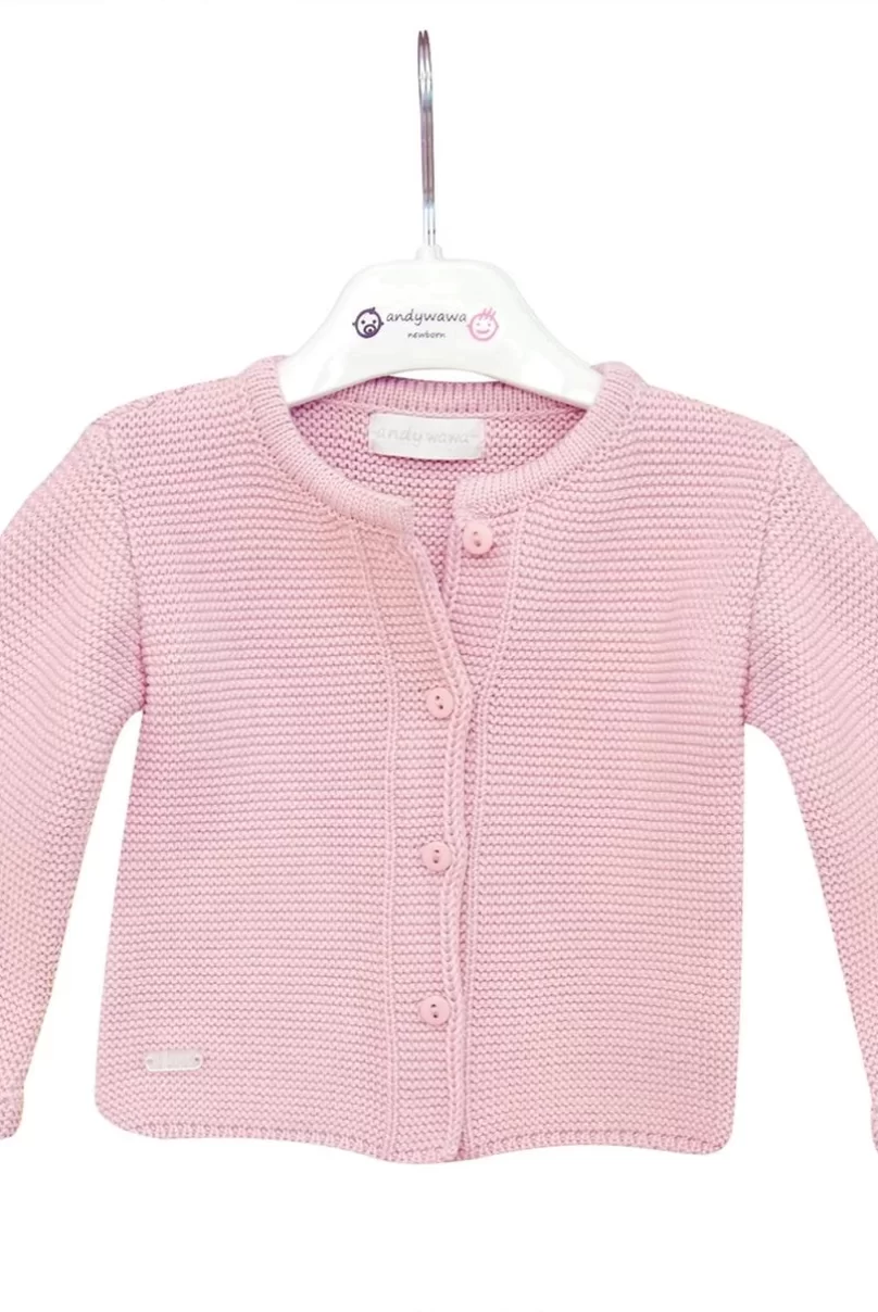 Andywawa AC24333 Basic Bebe Ceket Pink