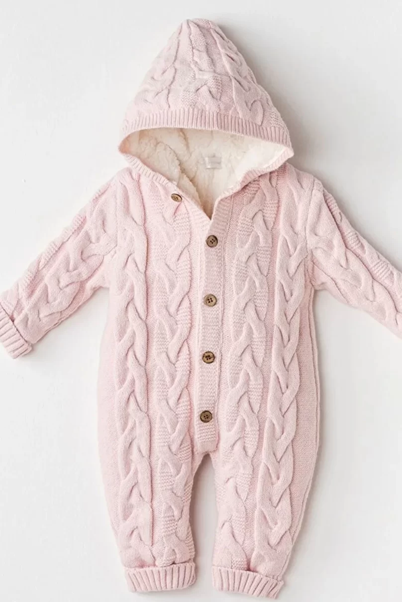 Andywawa AC24336 Knitwear Triko Bebe Kozmonot Pink Melange