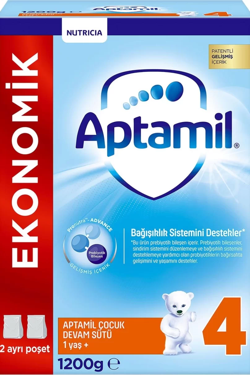 1 Yaş+ Aptamil Çocuk Devam Sütü Maması 1200 Gram