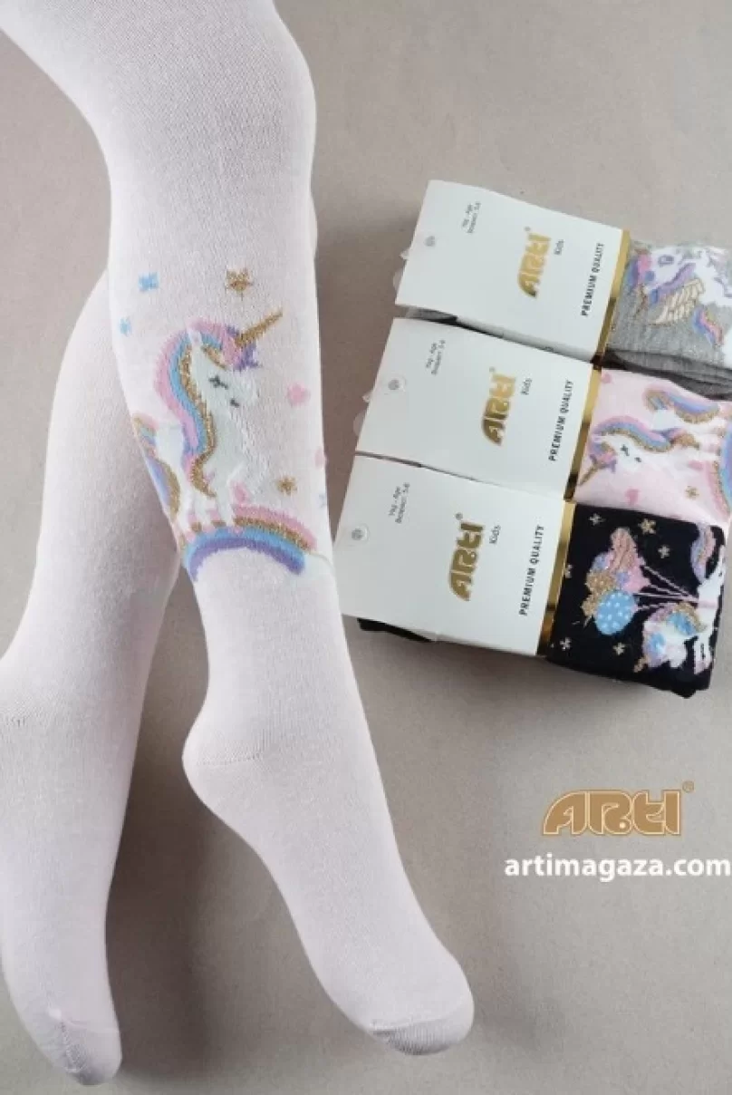 Artı Unicorn Kız Külotlu Çorap 300362 Asorti