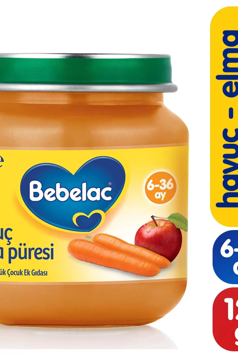 Bebelac Havuç Elma Püreli Kavanoz Maması 125 Gr