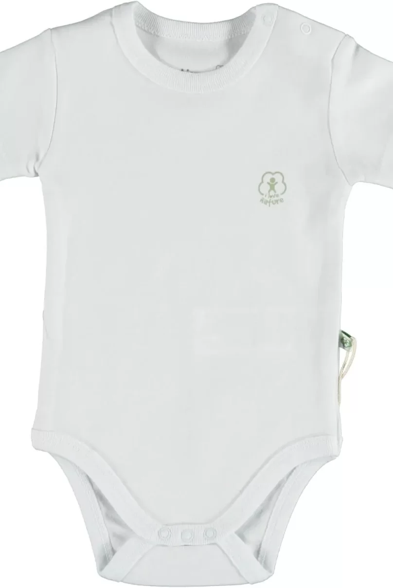 Bibaby Biorganic Basic Nature Kısa Kol Body 56884 Beyaz