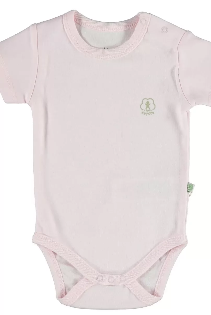 Bibaby Biorganic Basic Nature Kısa Kol Body 56884 Pembe