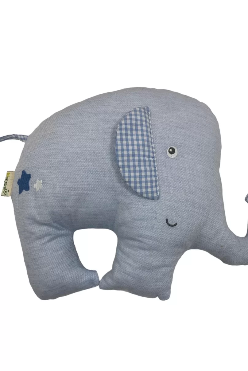 Bibaby Biorganic Chubby Elephant Yastık 72227 Mavi