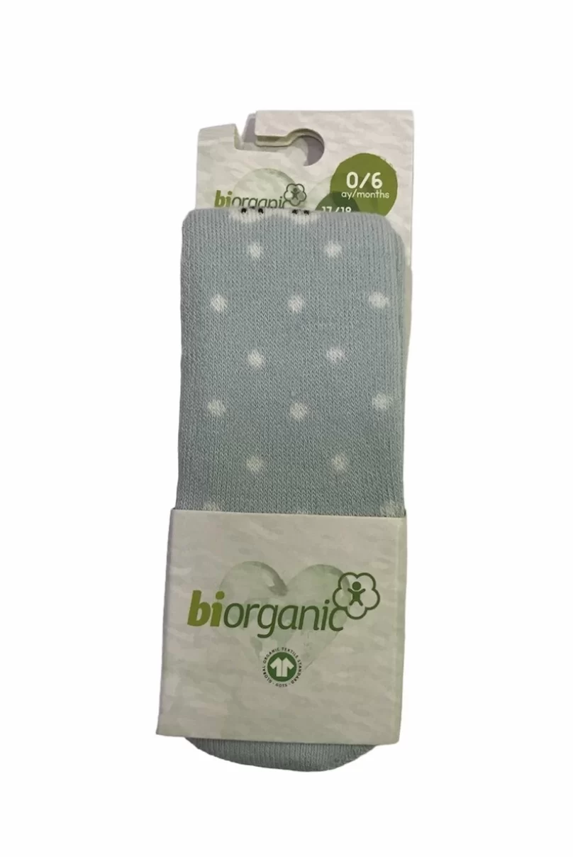 Bibaby Biorganic Cute Face Havlu Külotlu Çorap 68415 Mavi