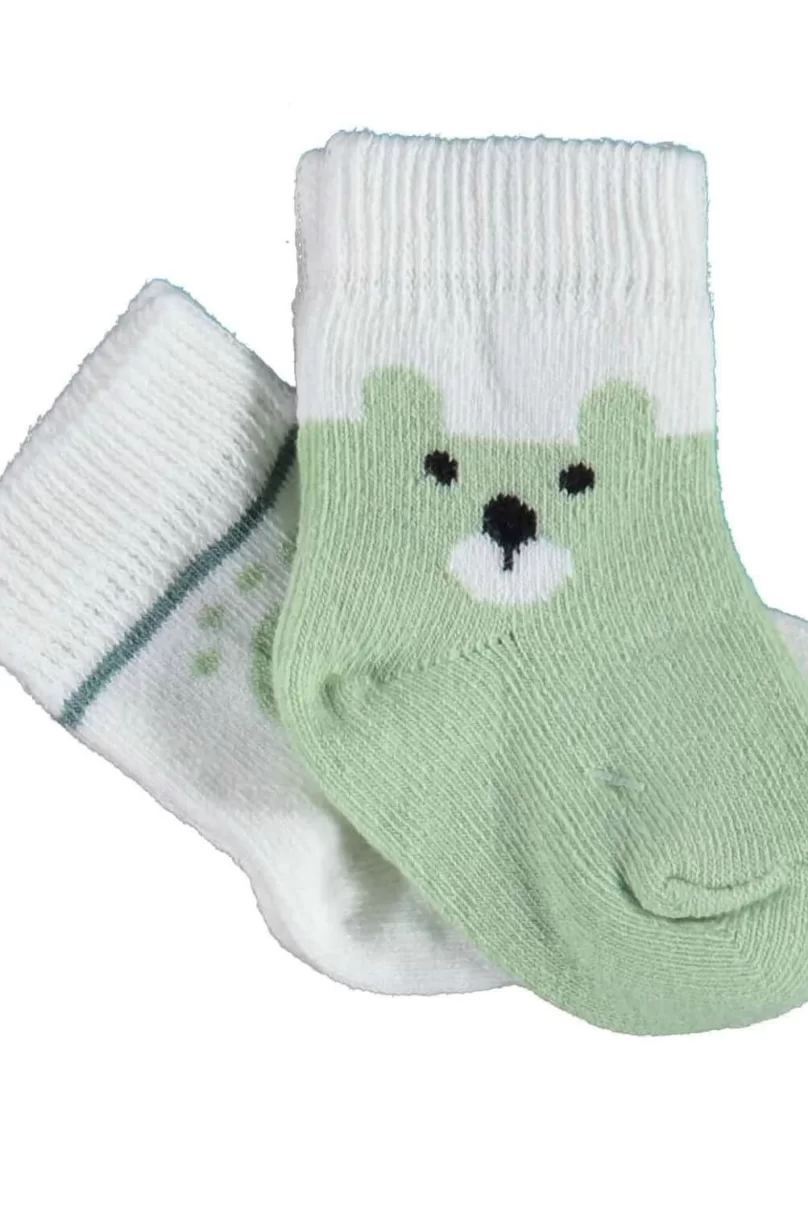 Bibaby Biorganic Happy Bear 2Li Çorap 68413 Yeşil