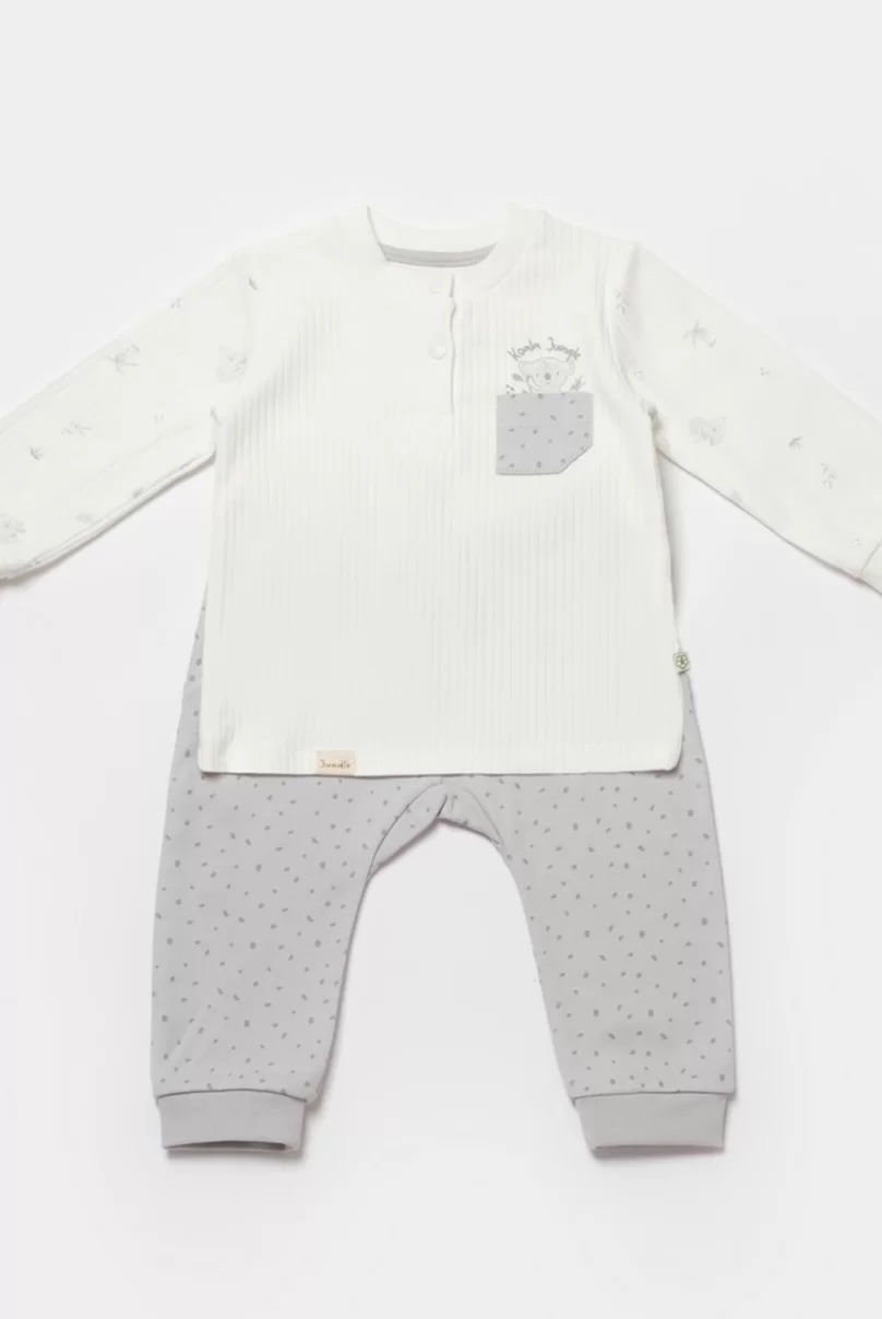 Bibaby Biorganic Koala Jungle 2Li Bebek Takım 59776 Gri