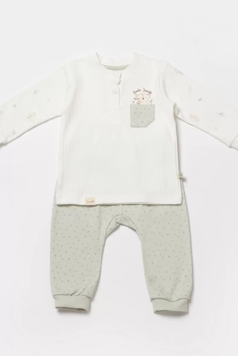 Bibaby Biorganic Koala Jungle 2Li Bebek Takım 59776 Mint