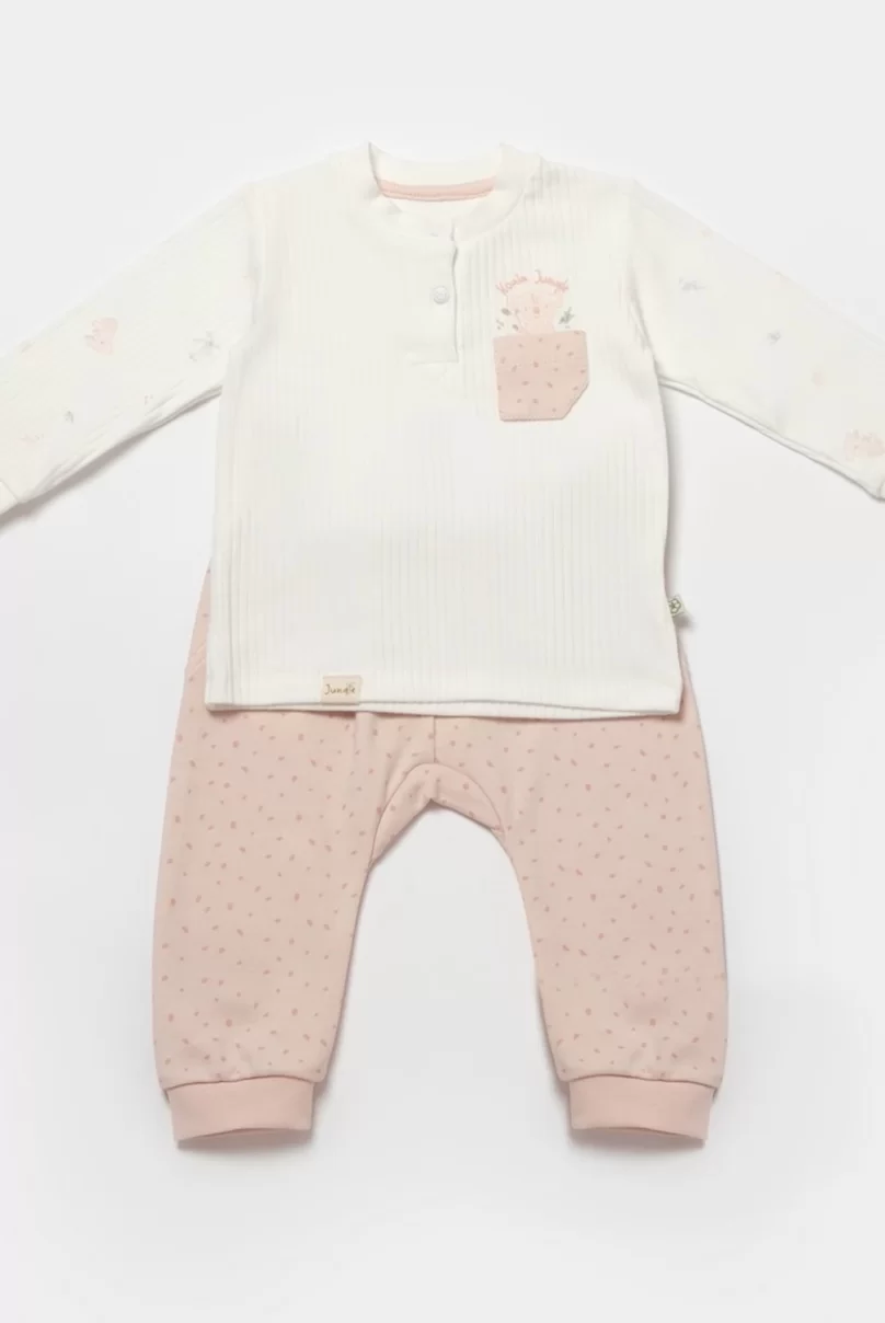 Bibaby Biorganic Koala Jungle 2Li Bebek Takım 59776 Pembe