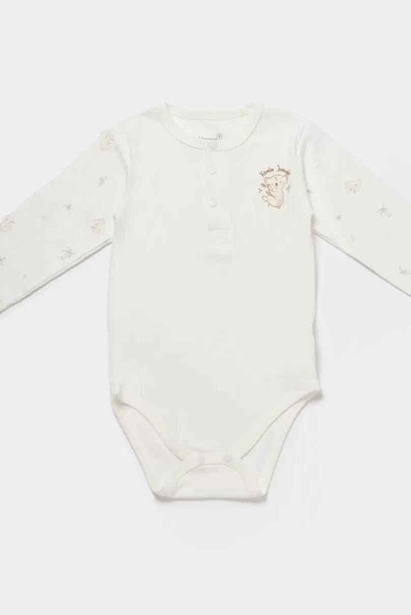 Bibaby Biorganic Koala Jungle Uzun Kol Bebek Body 56973 Mint