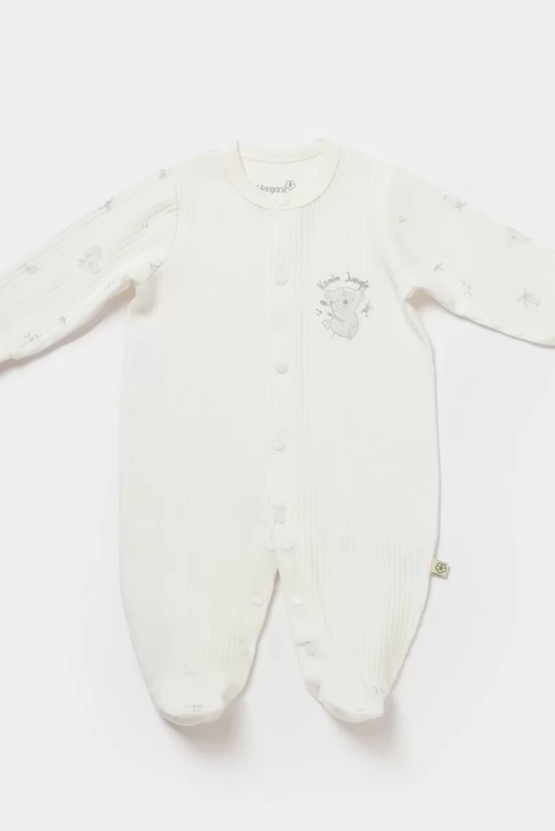 Bibaby Biorganic Koala Jungle Yenidoğan Bebek Tulum 60732 Gri