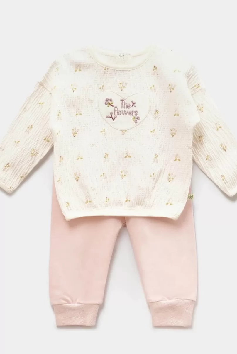 Bibaby Biorganic The Flowers 2Li Takım 59765 Ekru Pembe