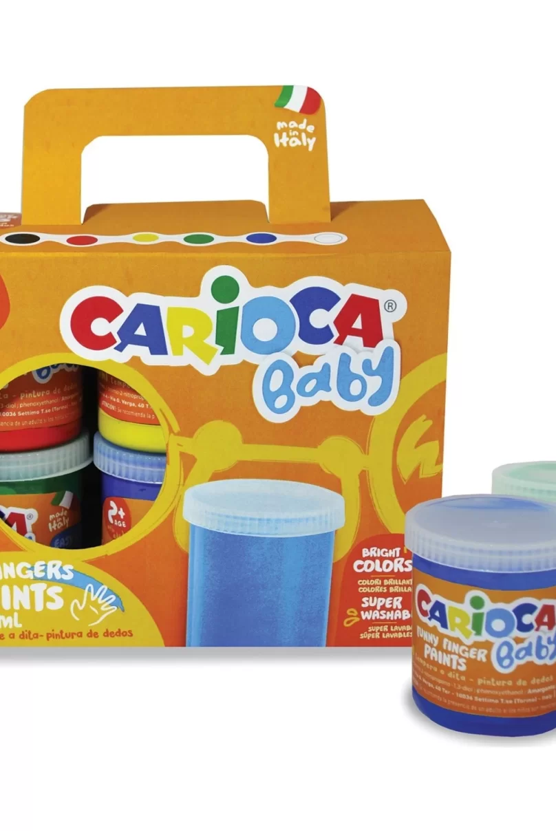 Carioca Bebek Parmak Boyası 6Lı 6x80 ml Süper Yıkanabilir +2 Yaş