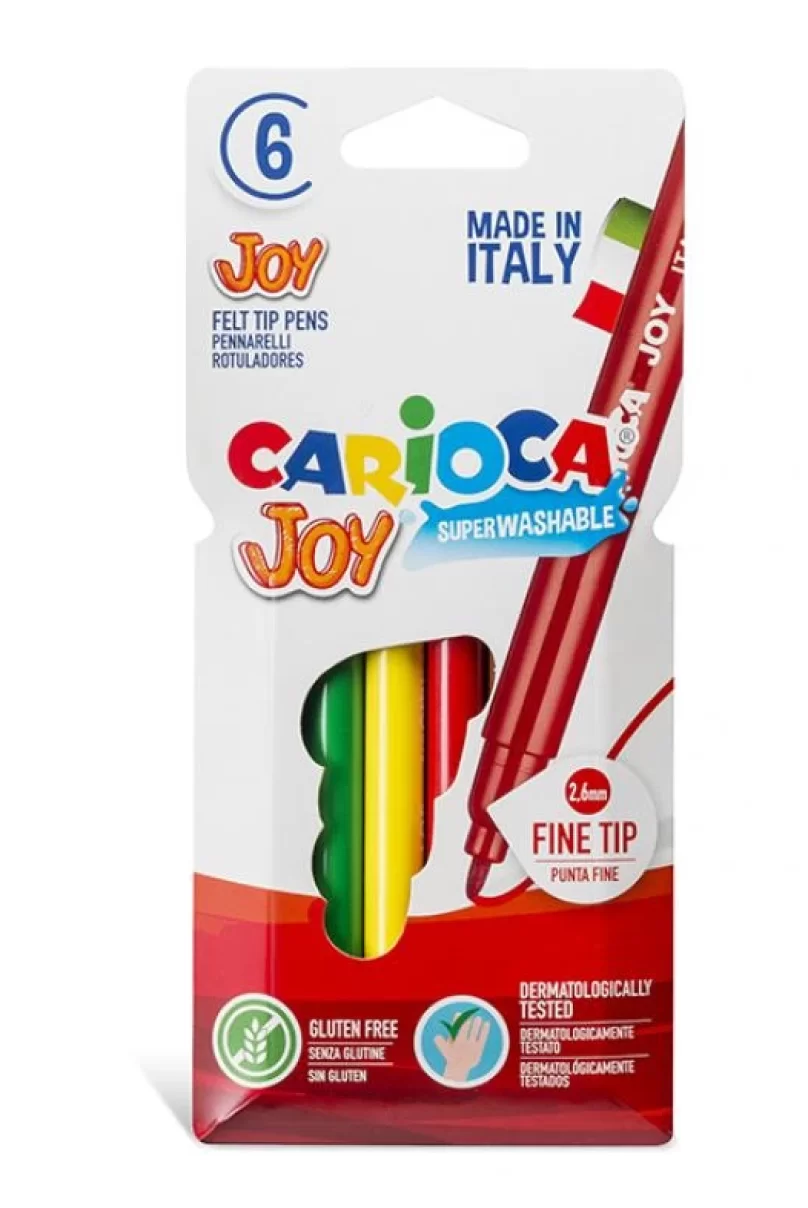 Carioca Joy Süper Yıkanabilir Keçeli Boya Kalemi 6Lı