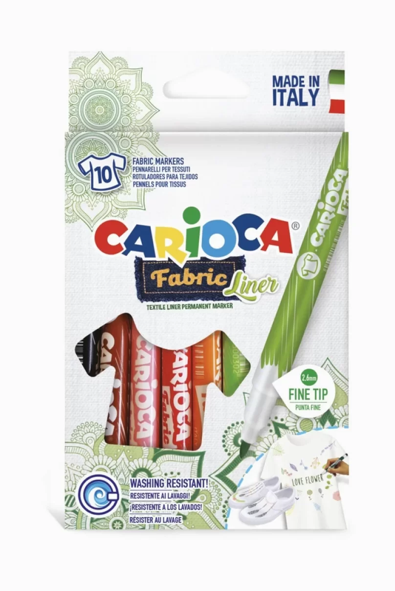 Carioca Keçeli Kumaş Boya Kalemi Fine 10Lu